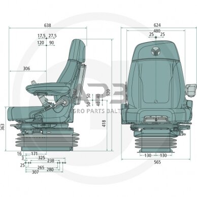 GRAMMER sėdynė MAXIMO Dynamic Plus MSG95AL/741 1