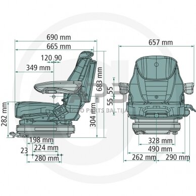 GRAMMER sėdynė Primo Evolution MSG75EL/721, 2401292329 1
