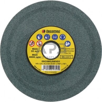 Grandinių galandinimo diskas Tecomec 145,00 x 22,20 x 2,90 mm