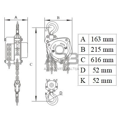 Grandininė gervė 5t 2 Grandininė gervė 5t 2
