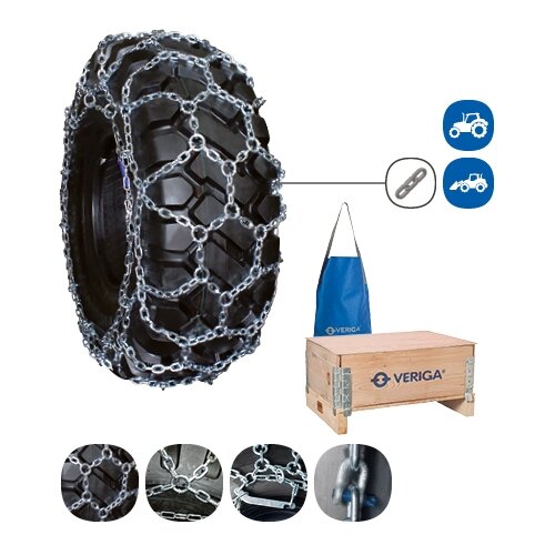 Grandinės ratams. Komplekte dvi grandinės. Padangos matmenys 480/80-38 Nokian TRI2 Grandinės ratams. Komplekte dvi grandinės. Padangos matmenys 480/80-38 Nokian TRI2