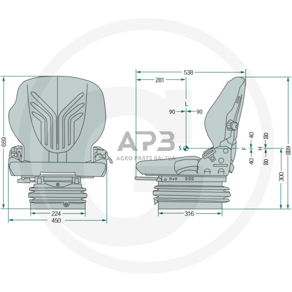 GRAMMER sėdynė Compacto Basic M (MSG83/521) 2401081362 1 GRAMMER sėdynė Compacto Basic M (MSG83/521) 2401081362 1