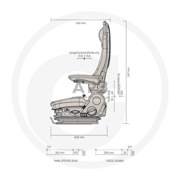 GRAMMER sėdynė Kingman Comfort, MSG90.6PG, 2401141882 2 GRAMMER sėdynė Kingman Comfort, MSG90.6PG, 2401141882 2