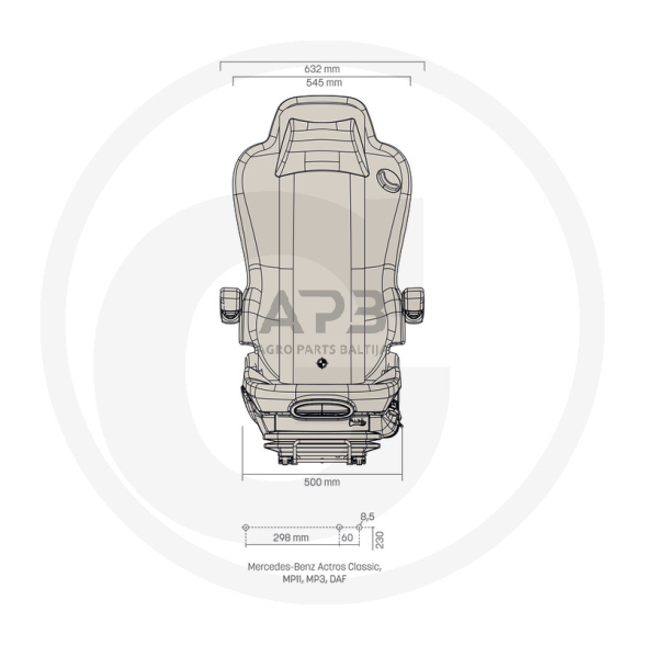 GRAMMER sėdynė Kingman High Performance Basic MSG90.6PG, 2401142117 1 GRAMMER sėdynė Kingman High Performance Basic MSG90.6PG, 2401142117 1