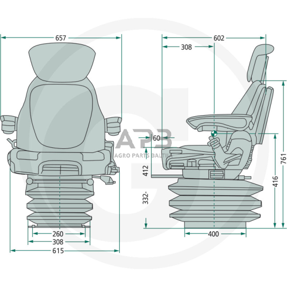 GRAMMER sėdynė Maximo Evolution Dynamic MSG 95EL/741, 2401288764 1 GRAMMER sėdynė Maximo Evolution Dynamic MSG 95EL/741, 2401288764 1