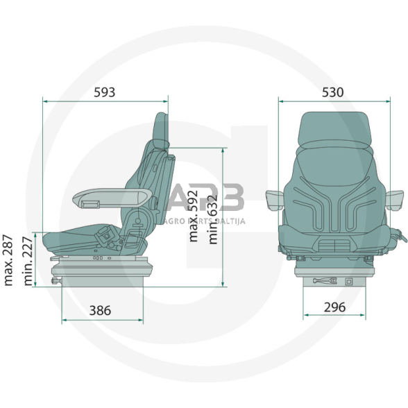 Imbottitura Sedile Per Trattore Same Lamborghini C483 C503 C553 C603 - Foto 12
