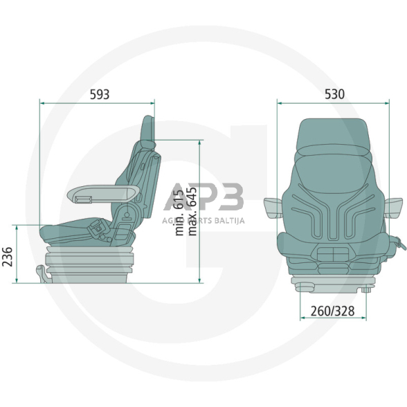 GRAMMER sėdynė MSG 75G/731, 2401137773 1 GRAMMER sėdynė MSG 75G/731, 2401137773 1