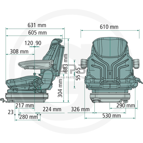 GRAMMER sėdynė Primo EL Plus MSG75EL/731, 2401292328 1 GRAMMER sėdynė Primo EL Plus MSG75EL/731, 2401292328 1