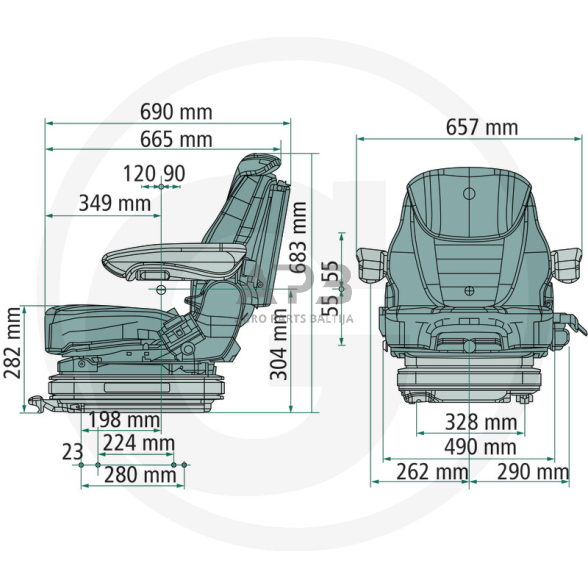 GRAMMER sėdynė Primo Evolution MSG75EL/721, 2401292329 1 GRAMMER sėdynė Primo Evolution MSG75EL/721, 2401292329 1