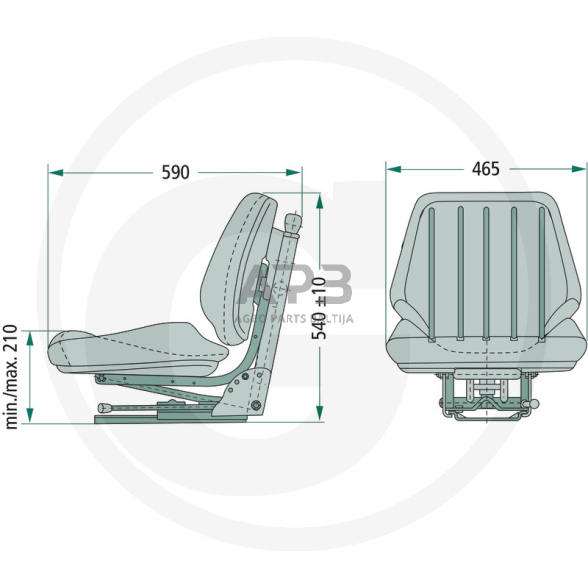 GRAMMER sėdynė traktoriui DS 44/1 B 2402052165 1 GRAMMER sėdynė traktoriui DS 44/1 B 2402052165 1