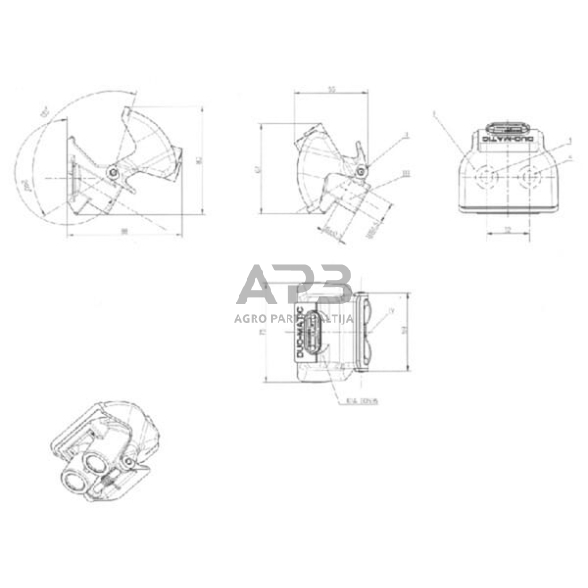 Greita jungtis Wabco „Duomatic“ M16x1.5 4528040120 5 Greita jungtis Wabco „Duomatic“ M16x1.5 4528040120 5