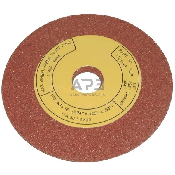 Grandinių galandinimo diskas 100,00 x 16,00 x 4,70 mm Grandinių galandinimo diskas 100,00 x 16,00 x 4,70 mm