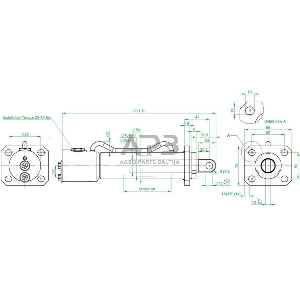 Hidraulinis cilindras greito paleidimo D254090CW1CV 2 Hidraulinis cilindras greito paleidimo D254090CW1CV 2