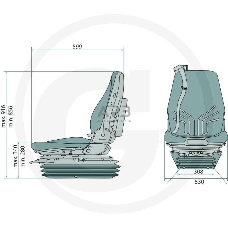 GRAMMER sėdynė Actimo MSG95AL/732, 2401249955 1 GRAMMER sėdynė Actimo MSG95AL/732, 2401249955 1