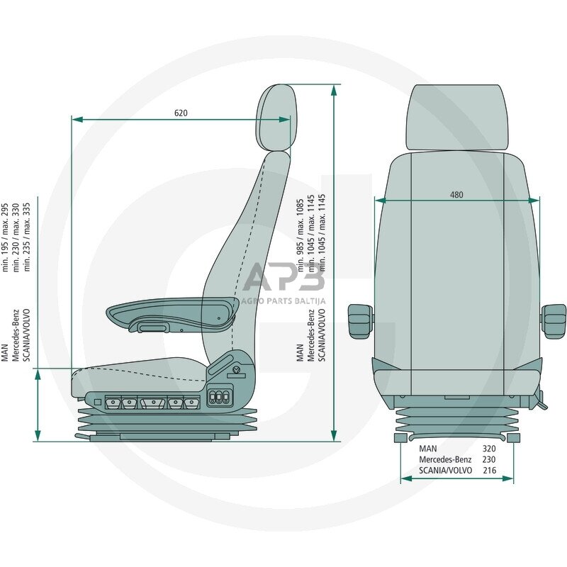 GRAMMER sėdynė Amarillo Comfort MSG90.3P, 2401040314 1 GRAMMER sėdynė Amarillo Comfort MSG90.3P, 2401040314 1