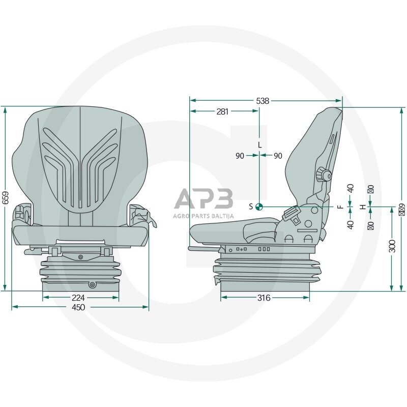 GRAMMER sėdynė Compacto Basic M (MSG83/521) 2401081362 1