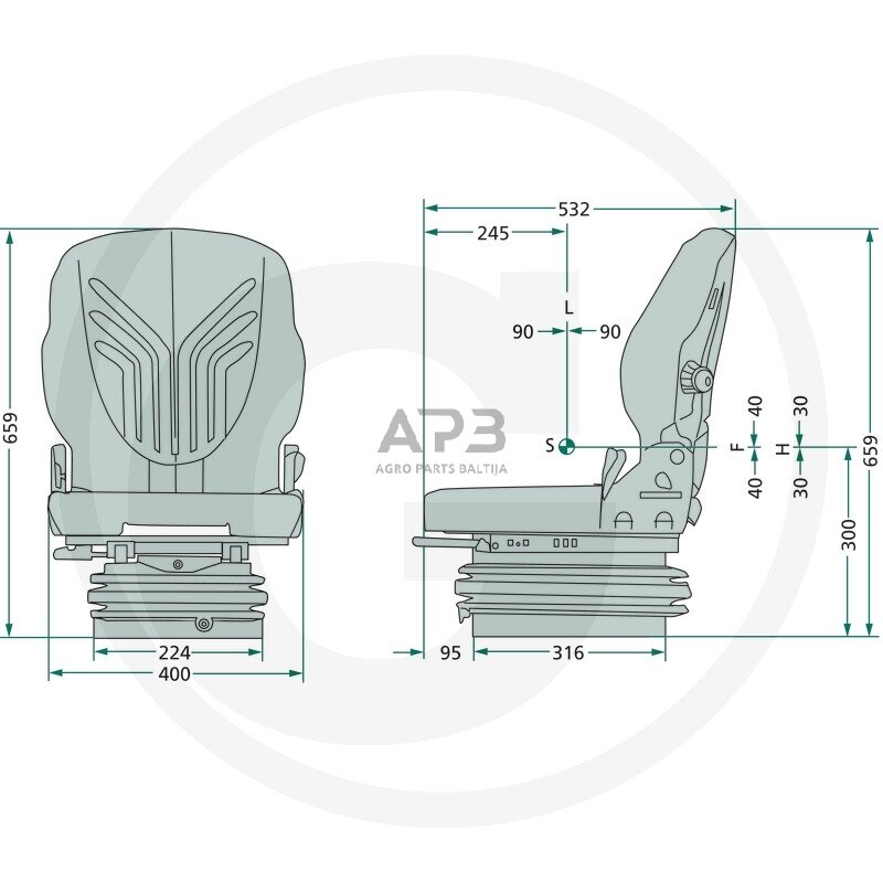 GRAMMER sėdynė Compacto Comfort S MSG93/511, 2401081368LHF 1