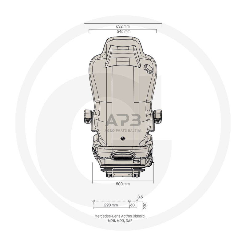GRAMMER sėdynė Kingman Comfort, MSG90.6PG, 2401141882 1 GRAMMER sėdynė Kingman Comfort, MSG90.6PG, 2401141882 1