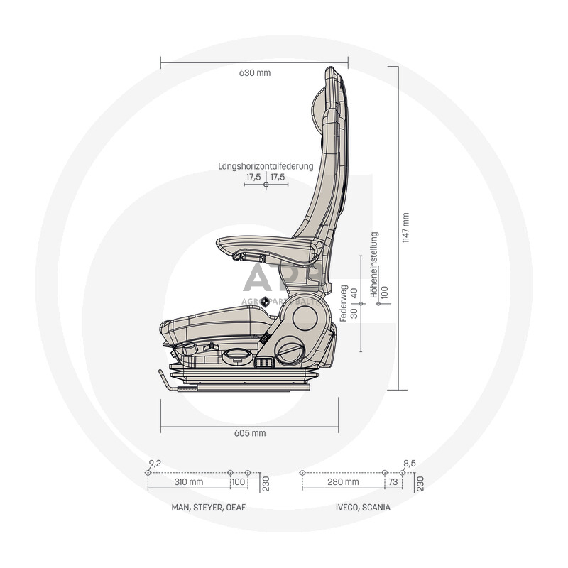 GRAMMER sėdynė Kingman Comfort, MSG90.6PG, 2401141882 2