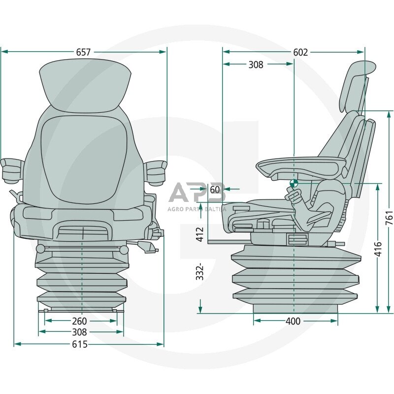 GRAMMER sėdynė Maximo Evolution Dynamic MSG 95EL/741, 2401288764 1 GRAMMER sėdynė Maximo Evolution Dynamic MSG 95EL/741, 2401288764 1