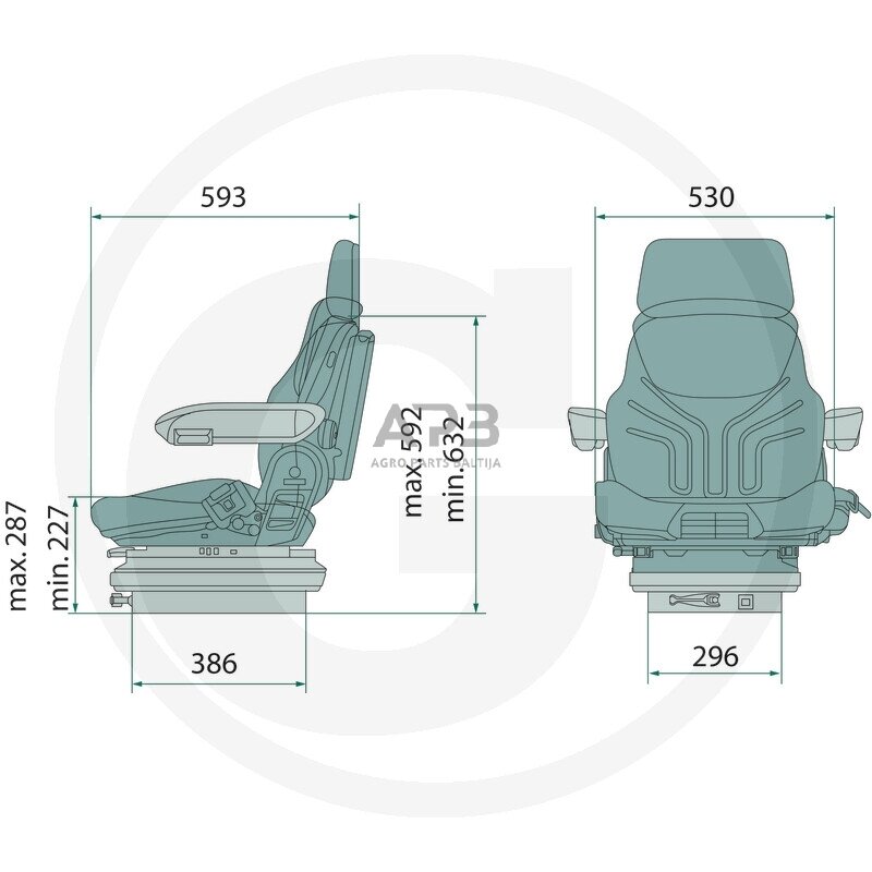 GRAMMER sėdynė Maximo XM MSG85/731, 2401292207 1 GRAMMER sėdynė Maximo XM MSG85/731, 2401292207 1