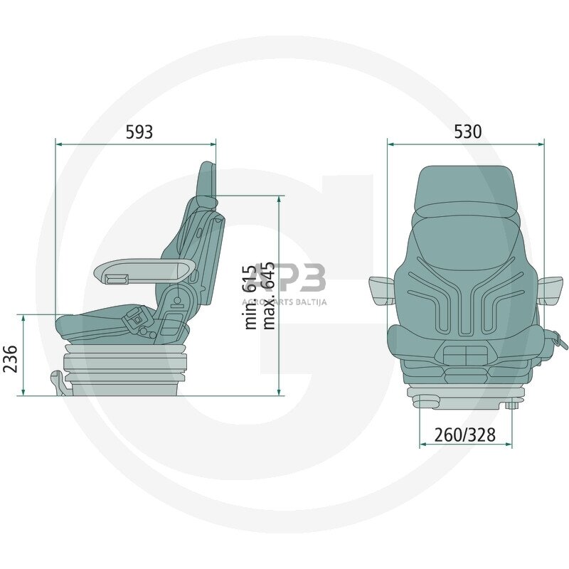 GRAMMER sėdynė MSG 75G/731, 2401137773 1