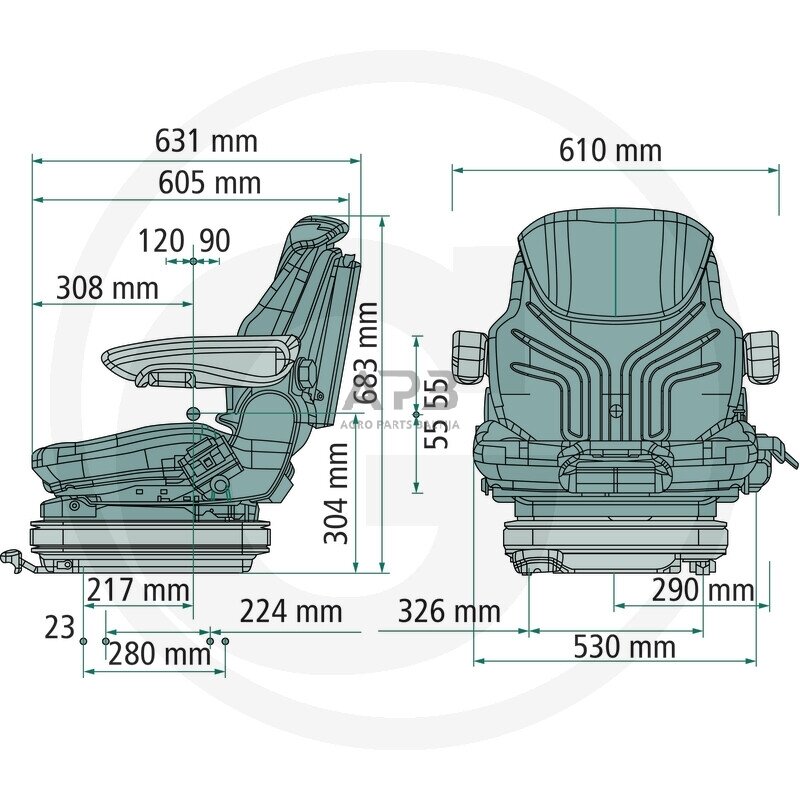 GRAMMER sėdynė Primo EL Plus MSG75EL/731, 2401292328 1 GRAMMER sėdynė Primo EL Plus MSG75EL/731, 2401292328 1