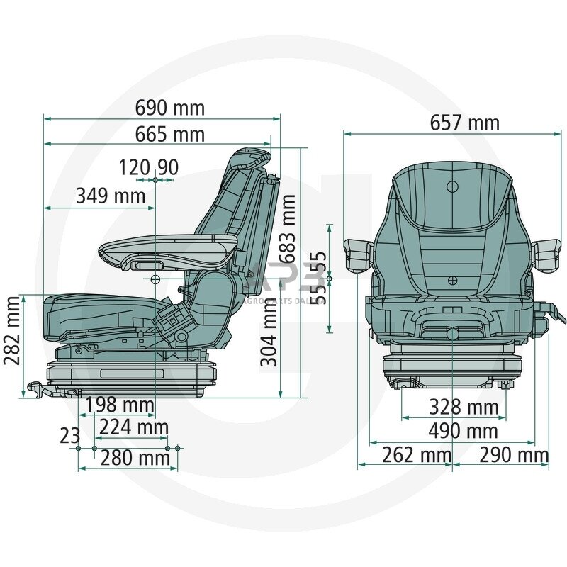 GRAMMER sėdynė Primo Evolution MSG75EL/721, 2401292329 1