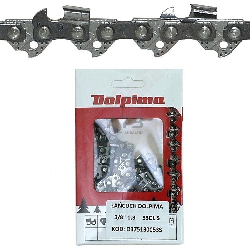 Grandinė pjūklui 3/8", 1,3 mm, 53 S nareliai Grandinė pjūklui 3/8", 1,3 mm, 53 S nareliai