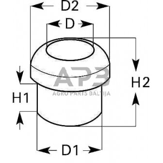 Guminė korpusinė įvorė 8x11.5x9mm KB2108 1 Guminė korpusinė įvorė 8x11.5x9mm KB2108 1