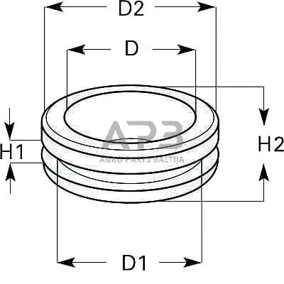 Guminė korpusinė įvorė 12x7,5x1,5 mm Hella 9GT999148361 1