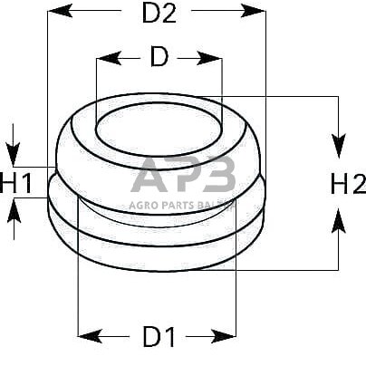 Guminė korpusinė įvorė 14x18x3mm KB2314 1 Guminė korpusinė įvorė 14x18x3mm KB2314 1