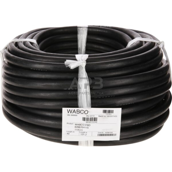 Guminis stabdžių vamzdelis 11x3,5 40m Wabco DIN 74310, 8288764116 Guminis stabdžių vamzdelis 11x3,5 40m Wabco DIN 74310, 8288764116