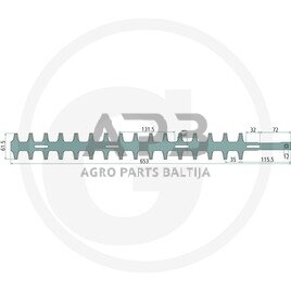 Gyvatvorės žirklių peilis Kawasaki KHD 600 A, 3873-11730, 387311730 653,00 mm 1 Gyvatvorės žirklių peilis Kawasaki KHD 600 A, 3873-11730, 387311730 653,00 mm 1