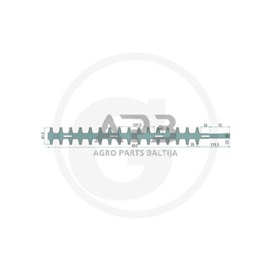 Gyvatvorės žirklių peilis Makita HT 2256, 3873-11730, 387311730 653,00 mm
