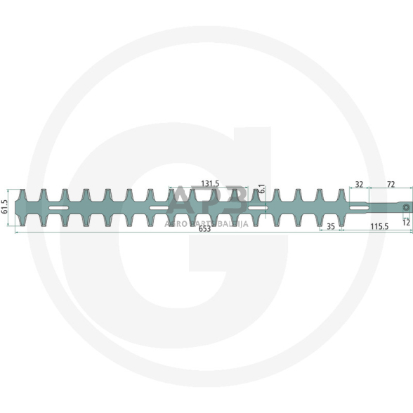 Gyvatvorės žirklių peilis Alpina TS 24, 3873-11730, 387311730 653,00 mm 1 Gyvatvorės žirklių peilis Alpina TS 24, 3873-11730, 387311730 653,00 mm 1