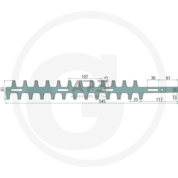 Gyvatvorės žirklių peilis Echo HC-1500, HCR-1500, HCR-1500 SI, LHD-1700, 69701005360 545,00 mm 1 Gyvatvorės žirklių peilis Echo HC-1500, HCR-1500, HCR-1500 SI, LHD-1700, 69701005360 545,00 mm 1
