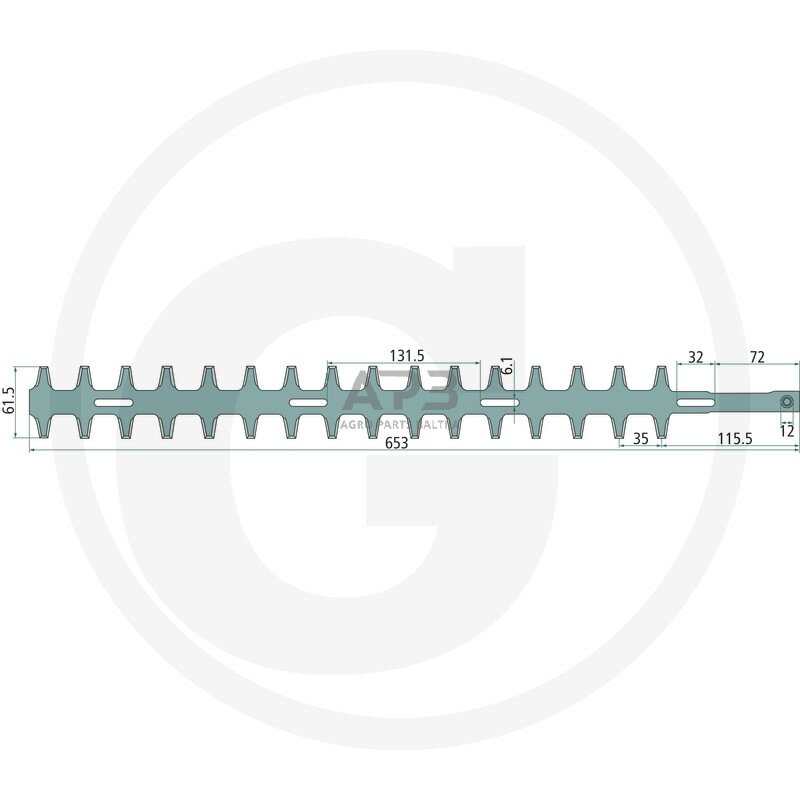 Gyvatvorės žirklių peilis Alpina TS 24, 3873-11730, 387311730 653,00 mm 1 Gyvatvorės žirklių peilis Alpina TS 24, 3873-11730, 387311730 653,00 mm 1