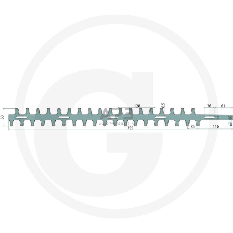 Gyvatvorės žirklių peilis Echo HC-1600, 69700506560, X411000380, X411000340, X411000110, 755,00 mm Gyvatvorės žirklių peilis Echo HC-1600, 69700506560, X411000380, X411000340, X411000110, 755,00 mm