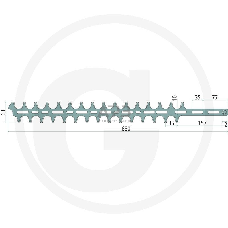 Gyvatvorės žirklių peilis Shindaiwa DH 254, DH 2510, X411000970, 18500-60106, 1850060106, 18500-60105, 1850060105 680,00 mm Gyvatvorės žirklių peilis Shindaiwa DH 254, DH 2510, X411000970, 18500-60106, 1850060106, 18500-60105, 1850060105 680,00 mm