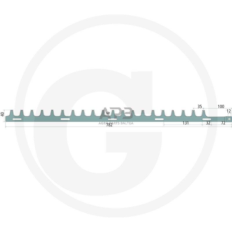 Gyvatvorės žirklių peilis Shindaiwa HT 230, HT 231, X411000880, 18500-70005, 1850070005, 18500-70001, 1850070001 782,00 mm Gyvatvorės žirklių peilis Shindaiwa HT 230, HT 231, X411000880, 18500-70005, 1850070005, 18500-70001, 1850070001 782,00 mm