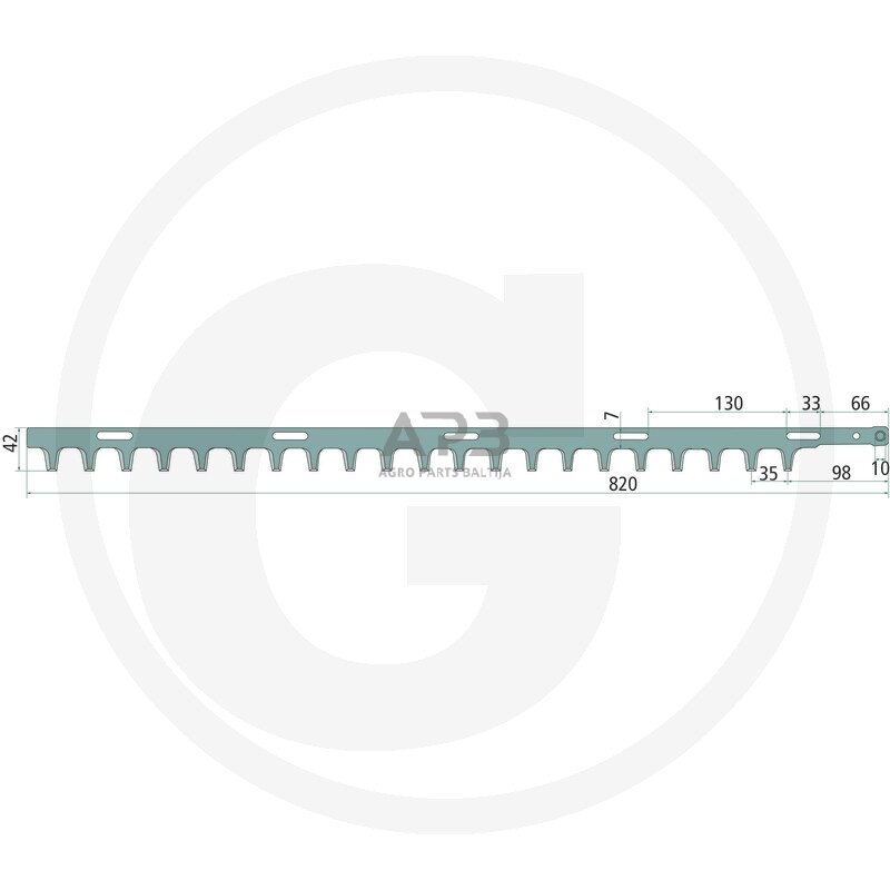 Gyvatvorės žirklių peilis Tas Tanaka THT 230, THT 240, THT 262 820,00 mm