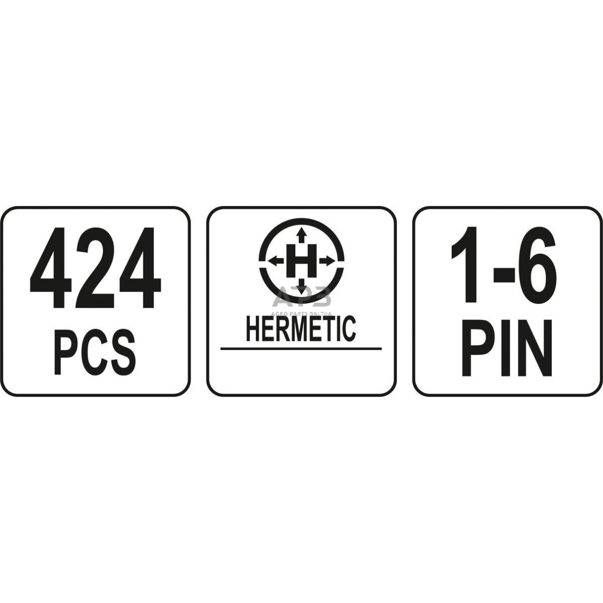 Hermetinių jungčių rinkinys (424vnt) 4 Hermetinių jungčių rinkinys (424vnt) 4
