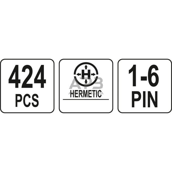 Hermetinių jungčių rinkinys (424vnt) 4 Hermetinių jungčių rinkinys (424vnt) 4