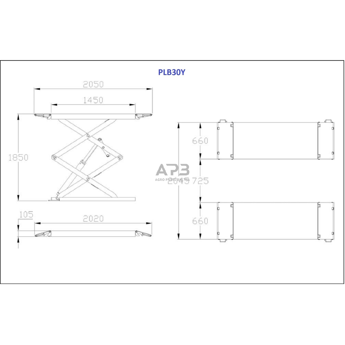 Hidraulinis keltuvas žirklinis 3t, 380V 1