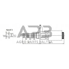 Hidraulinės sistemos vožtuvas 4/2 ER10M/10B, ER10M10B