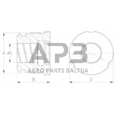 Hidraulinio cilindro spaudiminė galva DS2903013020VM DS25 D30-20