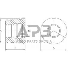 Hidraulinio cilindro spaudiminė galva DS2904013025 C25