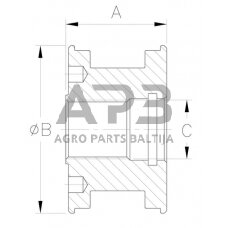 Hidraulinio cilindro stūmoklinė galva be riebokšlių DS2904004