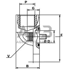 Hidraulinio siurblio flanšas 3/4